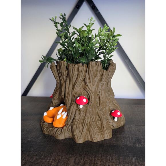 Dragon Snuggle Stump Planter with Removable Baby Dragon - Picture 5 of 8